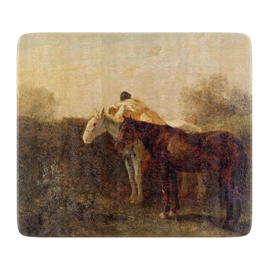Plattelandsrendez (Romantic Kiss op Horseback) Snijplank (Voorkant)