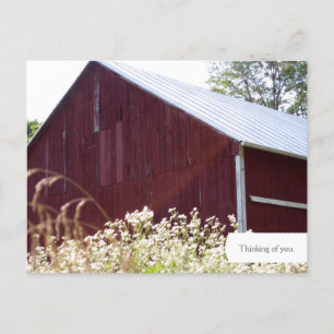 Plattelandsrode Boerderij Briefkaart