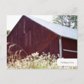 Plattelandsrode Boerderij Briefkaart (Voorkant)