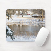 Plattelandssneeuwscène Muismat (Met muis)