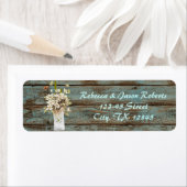 plattelandsuithuwelijks met roestblauwe schuur etiket (Insitu)