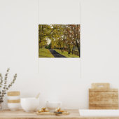 Plattelandsweg door de regio Bluegrass in Kentucky Poster (Keuken)