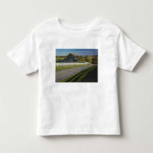 Plattelandsweg door de regio Bluegrass van 2 Kinder Shirts (Voorkant)