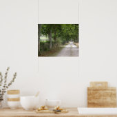 Plattelandsweg in de buurt van de stad poster (Keuken)