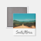 Plattelandsweg Zuid-Afrika Landschapszichtmagneet Magneet (Voorkant / Achterkant)