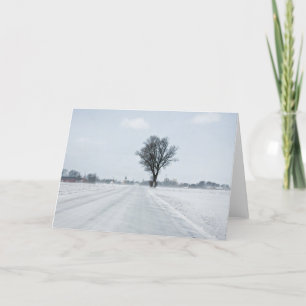 Plattelandswinterweg Feestdagen Kaart