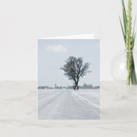 Plattelandswinterweg Feestdagen Kaart (Voorkant)