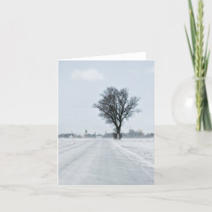 Plattelandswinterweg Feestdagen Kaart