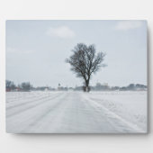 Plattelandswinterweg Fotoplaat (Voorkant)