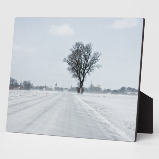 Plattelandswinterweg Fotoplaat (Zijkant)