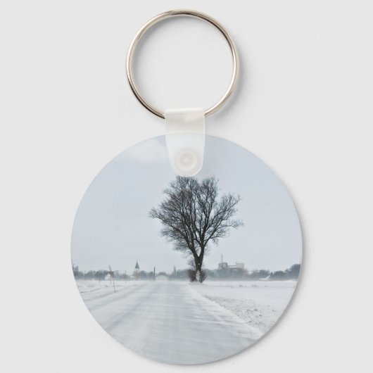 Plattelandswinterweg Sleutelhanger (Voorkant)