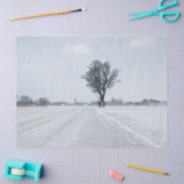 Plattelandswinterweg Tissuepapier (Craft)