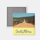 Plattelandweg Zuid-Afrika Landschapszicht Magneet (Voorkant / Achterkant)