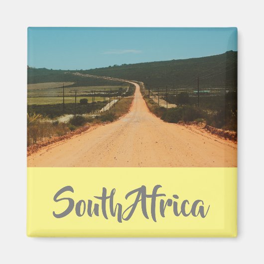 Plattelandweg Zuid-Afrika Landschapszicht Magneet (Voorkant)