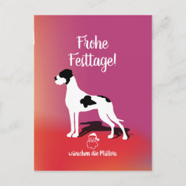 Plattendogge kerstkaart briefkaart