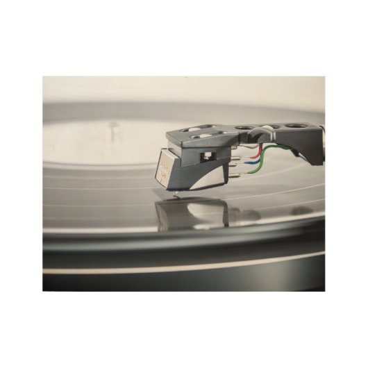 Plattenspieler Houten Poster (Voorkant)