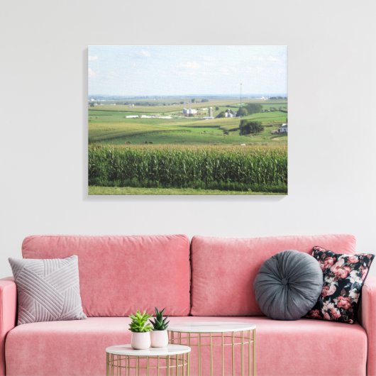 Platteville, Wisconsin Amish Boerderij Schilderach Canvas Afdruk (Insitu (Woonkamer))