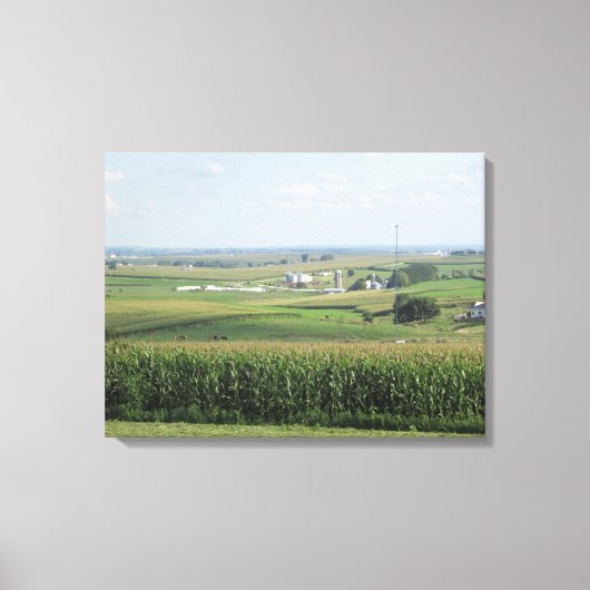 Platteville, Wisconsin Amish Boerderij Schilderach Canvas Afdruk (Voorkant)