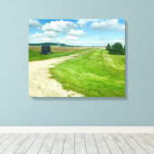 Platteville, Wisconsin, Midwest, "The M" Art Canvas Afdruk (Insitu (Houten vloer))