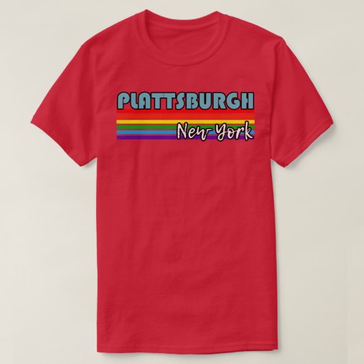 Plattsburgh New York Pride Plattsburgh LGBT Gift T-shirt (Design voorkant)