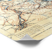  Plattsburgh New York Topografische kaart Poster (Hoek)