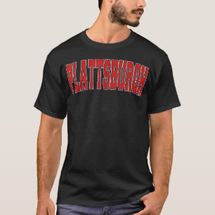 Plattsburgh Ny New York Varsity Stijl Usa Vintage T-shirt