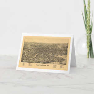 Plattsburgh, NY Panoramische Kaart - 1899