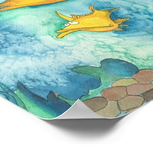 "Platty" de Platypus van Mike Quinn Poster (Hoek)