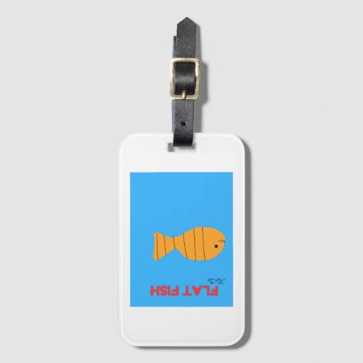 Platvis bagagelabel (Voorkant (verticaal))