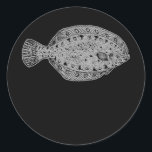 Platvis Ronde Sticker<br><div class="desc">Vissers met fluitende visvangst Gift. Perfect gift voor je vader,  moeder,  papa,  mannen,  vrouwen,  vriend en familieleden op de dag van de Thanksgiving,  kerstdag,  Moederdag,  vaderdag,  4 juli,  1776 Onafhankelijke dag,  Veteranendag,  Halloween Dag,  Patrick's Day</div>