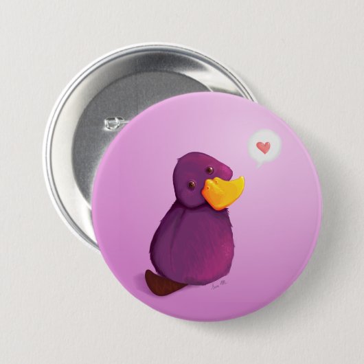 Platy Love Ronde Button 7,6 Cm (Voorkant /achterkant)