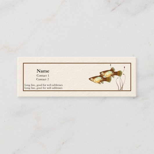 Platy-profielkaart Mini Visitekaartje (Voorkant)