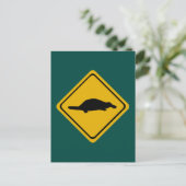 platypistisch verkeersbord briefkaart (Staand voorkant)