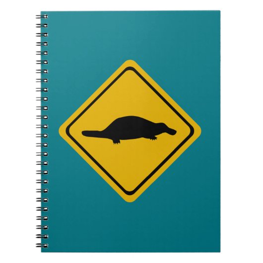 platypistisch verkeersbord notitieboek (Voorkant)