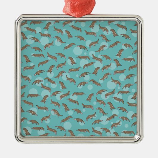 Platypus Australian Animal Metalen Ornament (Voorkant)