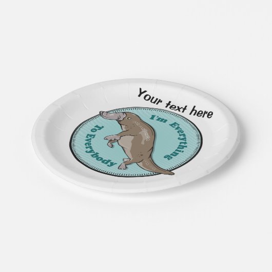 Platypus Australian Animal Papieren Bordje (Gekanteld)