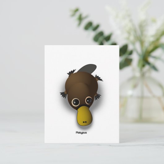 platypus briefkaart (Staand voorkant)