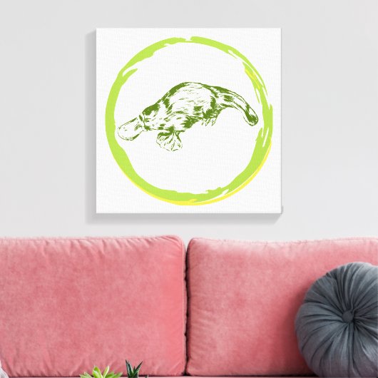 platypus canvas afdruk (Insitu (Woonkamer))