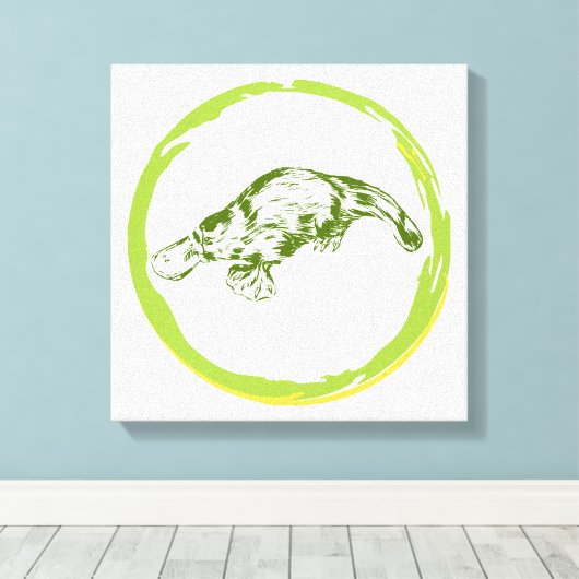 platypus canvas afdruk (Insitu (Houten vloer))