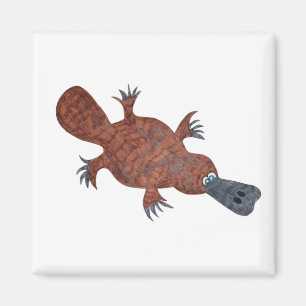 PLATYPUS CARTOON ART MAGNEET