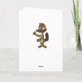 Platypus cartoon wenskaart kaart (Achterkant)