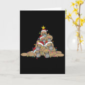 Platypus Christmas Tree Funny Christmas Animals  Kaart (Gele Bloem)