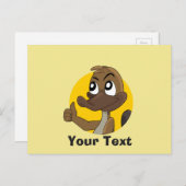 Platypus die cartoon briefkaart met duimen opzwelt (Voorkant / Achterkant)