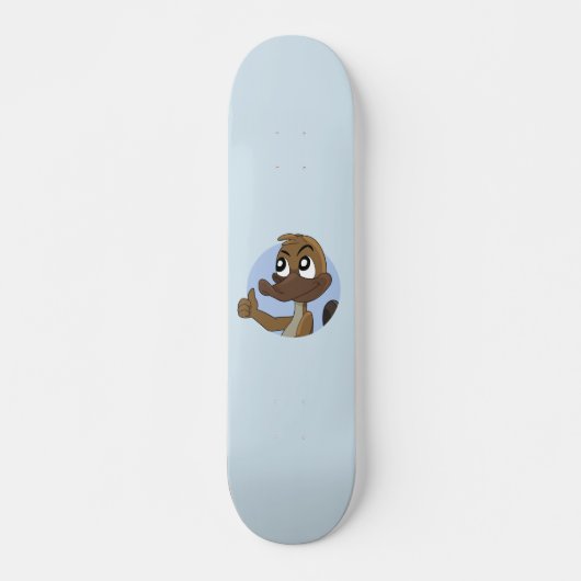 Platypus die een duim in de cartoon geeft persoonlijk skateboard (Voorkant)