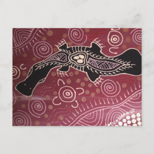 Platypus Dreaming Red door Mundara Koorang Briefkaart