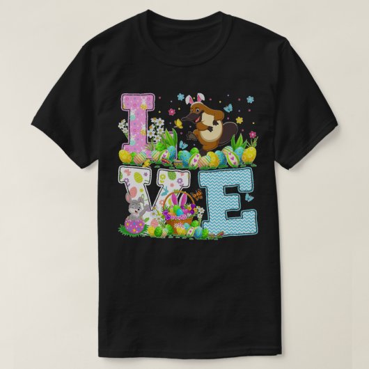 Platypus Easter Hunt Funny Love Platypus Easte T-shirt (Design voorkant)