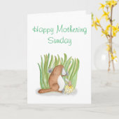 Platypus en eicel met zondagskaart kaart (Gele Bloem)