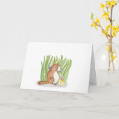 Platypus en eicel met zondagskaart kaart (Gele Bloem)