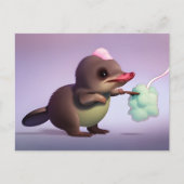 Platypus en katoenen snoep, Postcrossing Briefkaart (Voorkant)