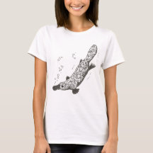 Platypus grijze, kleurige dames t-shirt